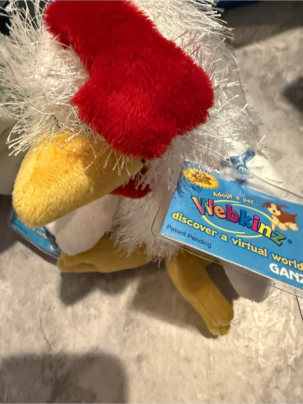 Ganz Plush White & Yellow Chicken Stuffed Animal - Cute Soft Kids Toy
